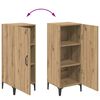 vidaXL Dressoir Artisan Eiken 34,5 x 34 x 90 cm Bewerkt hout