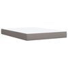 vidaXL Boxspring met matras stof taupe 140x190 cm