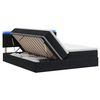 vidaXL LED Opslagbed met Matras Zwart 200 x 200 cm Fluweel
