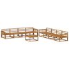 vidaXL Buiten bankenset 9 pcs Naturel Massief Acaciahout