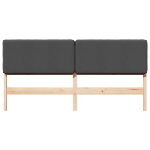 vidaXL Gestoffeerd hoofdbord Bruin en Donkergrijs 200 cm