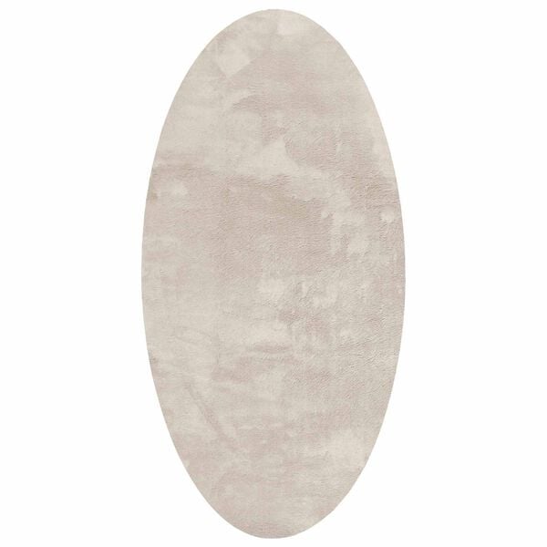 vidaXL Vloerkleden Ovaal HUARTE Beige 150 x 80 cm 100% Polyester
