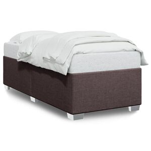 vidaXL Bedframe zonder matras 80x200 cm stof donkerbruin