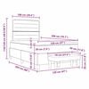 vidaXL Boxspring bed met matras met hoofdeinde Taupe 120 x 200 cm Stof