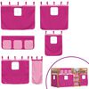 vidaXL Stapelbed met gordijnen 75x190 cm grenenhout roze