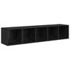 vidaXL TV-kast set 2 st Zwart Eiken Bewerkt hout