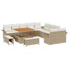 vidaXL Tuin Sofa Set met kussen met opslag 13 pcs Beige en Crème
