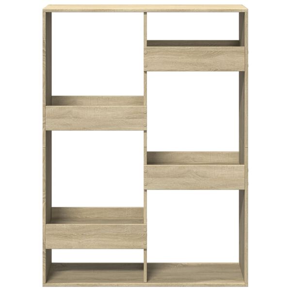 vidaXL Boekenkast 100x33x135 cm bewerkt hout sonoma eikenkleurig