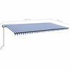 vidaXL Luifel automatisch met LED en windsensor 600x300 cm blauw wit