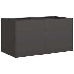 vidaXL Plantenbak 80x40x40 cm koudgewalst staal zwart