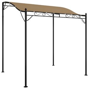 vidaXL Luifel 2x2,3 m 180 g/m&sup2; stof en staal taupe