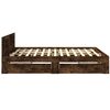vidaXL Bedframe met hoofdeinde bewerkt hout gerookt eiken 180x200 cm