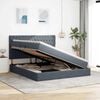 vidaXL Opslag bed met matras Donkergrijs 160 x 200 cm Fluweel