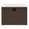 vidaXL Tuinkruk met kussen 55x55x37 cm poly rattan bruin