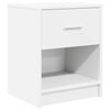 vidaXL Nachtkastje met lade 40x34x50 cm wit