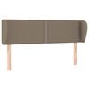 vidaXL Hoofdbord met randen 147x23x78/88 cm stof taupe