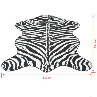 vidaXL Vloerkleed 110x150 cm zebra print