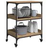 vidaXL Keuken Trolley Artisan Eiken 60 x 41 x 80.5 cm Bewerkt hout