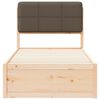 vidaXL Bedframe met Gevoerd Hoofdgedeelte Taupe 100 x 200 cm