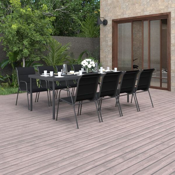 vidaXL 9-delige Tuinset staal