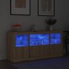 vidaXL Dressoir met LED-verlichting 142,5x37x67 cm sonoma eikenkleurig