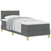 vidaXL Boxspringbed met matras Donkergrijs 80 x 200 cm Stof