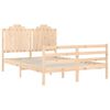 vidaXL Bedframe met hoofdbord massief hout