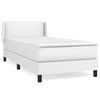 vidaXL Boxspring met matras kunstleer wit 100x200 cm