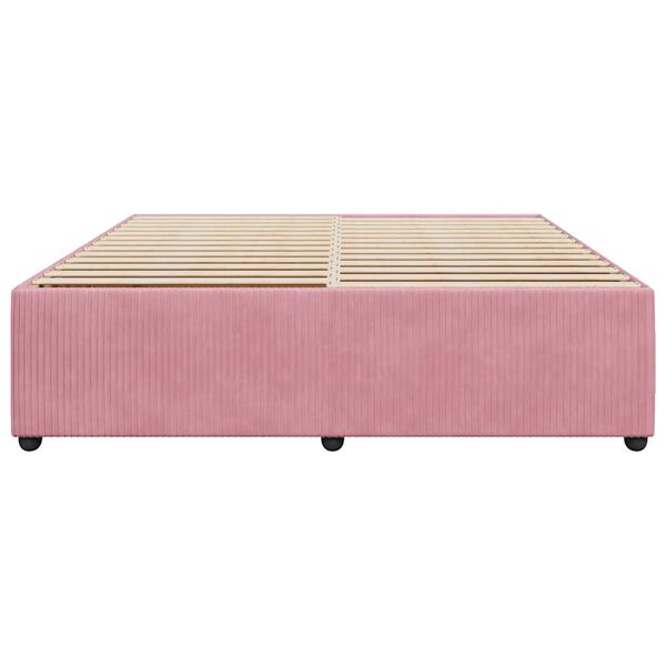 vidaXL Bedframe fluweel roze 180x200 cm