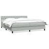 vidaXL Boxspring met matras fluweel lichtgrijs 200x210 cm