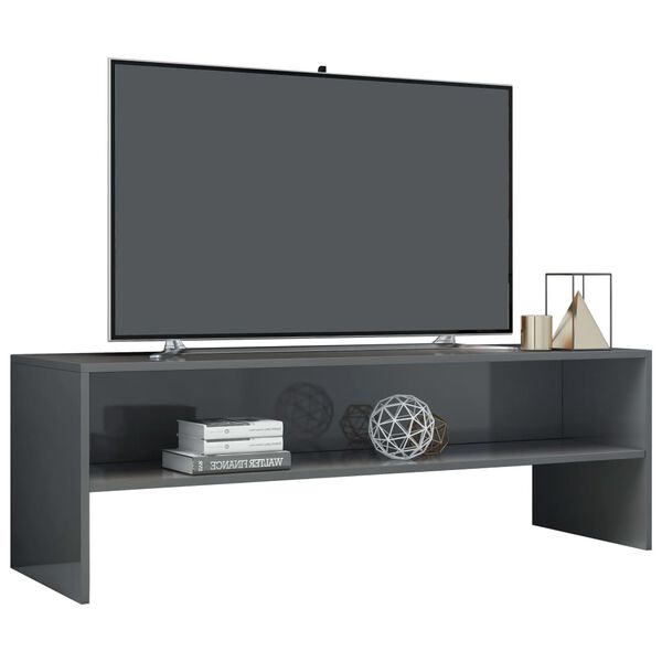 vidaXL Tv-meubel 120x40x40 cm bewerkt hout hoogglans grijs