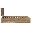 vidaXL Bedframe met hoofdeinde Artisan Eiken 120 x 190 cm Bewerkt hout
