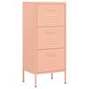 vidaXL Opbergkast 42,5x35x101,5 cm staal roze