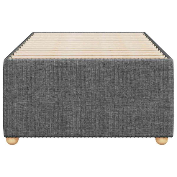 vidaXL Bedframe zonder matras 90x200 cm stof donkergrijs
