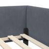 vidaXL Hoekbedframe Donkergrijs 90 cm x 200 cm VelvetenPlywood