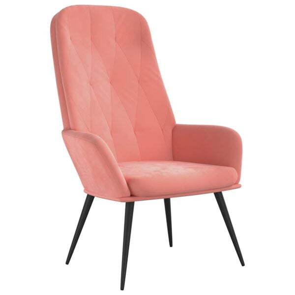 vidaXL Relaxstoel fluweel roze