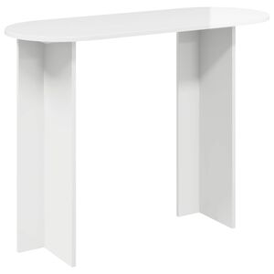 vidaXL Wandtafel Hoogglans Wit 100 x 39,5 x 75 cm Bewerkt hout