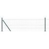 vidaXL Euro-hek met betonnen voetstuk 25 x 0,4 m PVC-Coated Staal Mesh