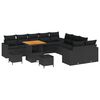 vidaXL Tuinbankenset 13 st Zwart poly rattan