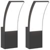 vidaXL Buitenwandlampen 2 st LED gegoten aluminium zwart