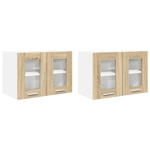 vidaXL Hangkast 2 pcs Sonoma Eiken 60 x 31 x 40 cm Bewerkt hout