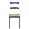 vidaXL Eetkamerstoelen 2 st 40x46x99 cm massief grenenhout grijs