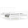 vidaXL Bedframe zonder matras massief grenenhout wit 160x200 cm
