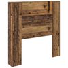 vidaXL Hoofdbord met plank Oudhout 100 x 15 x 103,5 cm Bewerkt hout