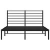 vidaXL Bedframe met hoofdbord metaal zwart 135x190 cm
