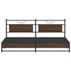 vidaXL Bedframe zonder matras metaal bruin eikenkleur 193x201 cm