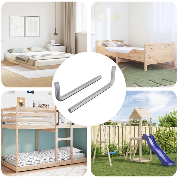 vidaXL Zeskantsleutel 2 pcs Zilver 32 x 86 mm Staal