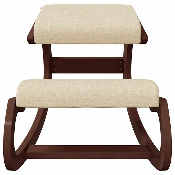 vidaXL Knielstoel 55x84x55 cm berkenhout multiplex cr&egrave;mekleurig