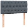 vidaXL Boxspring met matras fluweel donkergrijs 80x220 cm