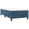 vidaXL Boxspring met matras fluweel donkerblauw 80x200 cm